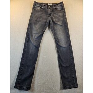 M. Society Men's Jeans 32x32 Black Gray Faded Stretch Straight Leg Denim